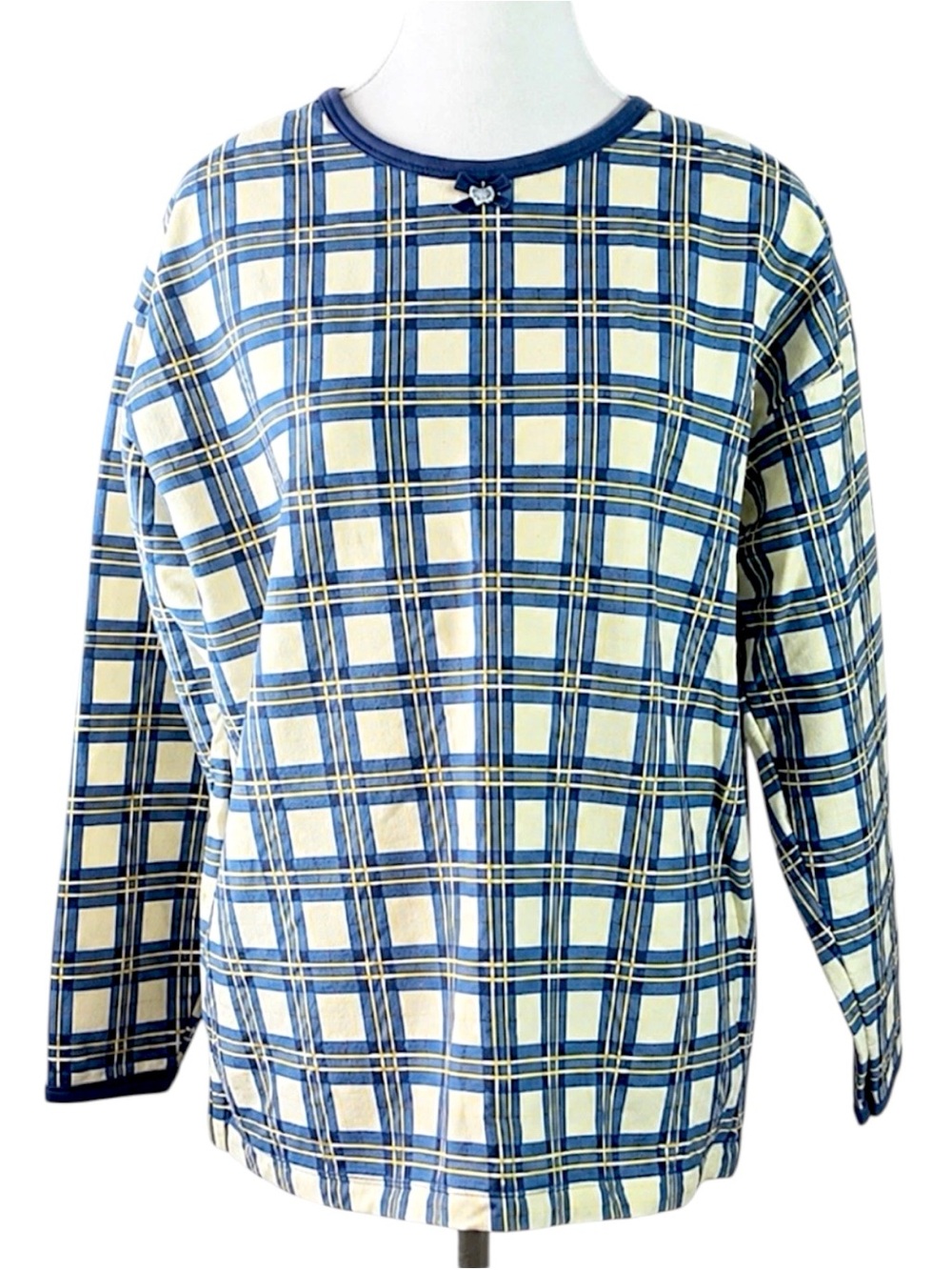 Vintage 90s Bobbie Brooks Plaid Fleece Sweatshirt USA NWT Women’s Medium